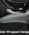 2 Pack Leather Front Car Seat Covers Full Wrapped With Storage Pockets Non Slip Waterproof Seat Protectors for Sedan SUV