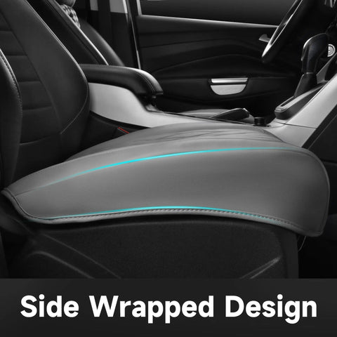 2 Pack Leather Front Car Seat Covers Full Wrapped With Storage Pockets Non Slip Waterproof Seat Protectors for Sedan SUV