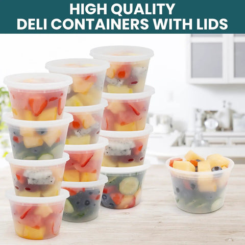 Straight Up Solid 16 Oz Deli Containers With Lids 48 Sets Bpa Free Leakproof Soup Bowls Microwavable Freezer Safe And Dishwasher Ready For No Sweat Meal Prep Anytime You Want Some Good Eats