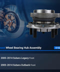Front Wheel Hub Bearing Assembly Model 513220 For Subaru Outback Legacy 2005 To 2014 5 Lug With ABS Front View