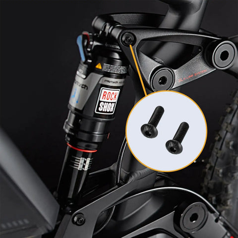 Bicycle frame highlighting mounted screws from 615 Piece M2 Screw And Nut Kit With Hex Socket Button Head Cap Screws Nuts Washers And Bolts
