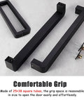 Back To Back Barn Door Handle Set With Heavy Duty Commercial Pulls And Knobs For Wooden Gates Including 31.5 Inch Sliding Push Bar Hardware Kit Perfect For Home Or Business Use Today black steel handles with 25x38 square tubes