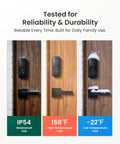 Fingerprint Smart Lock Dope With Two Lever Handles Keyless Front Door Entry Set Electronic Keypad Deadbolt App Control