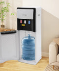 Bottom Load Water Cooler Dispenser With Hot And Cold Water, 1.32 Gal Hot Water And 0.53 Gal Cold Per Hour, Three Temperature Settings
