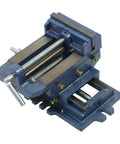 Cross Slide Vise Drill 5 Inch 2 Way XY Heavy Duty Clamp for Metal Milling and Drilling Machines Blue Precision Workholding Vise With Dual Handles for Accurate X and Y Axis Movement and Secure Clamp, blue cast iron vise with dual handles