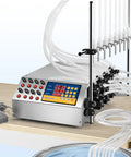 Eight Channel Peristaltic Liquid Filling Machine Delivers Dead Nuts Precision For Mini Bottles Under Five Ounces on wooden table