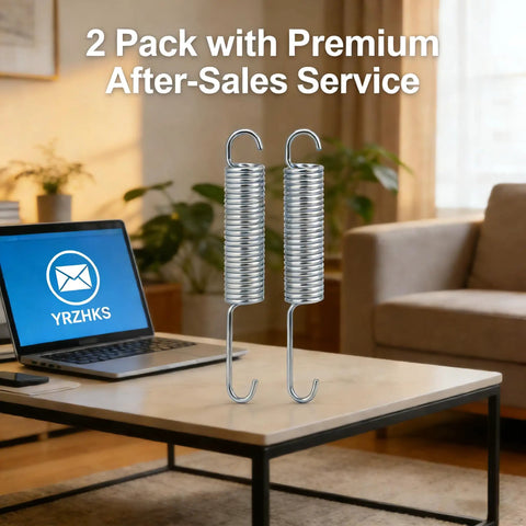 2 Pack Premium Recliner Springs 4 Inch Hook To Hook Replacement Parts for Lazy Boy Lane Sofa mechanism repairs