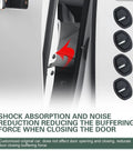 Extra Thick Silicone Car Door Latch Covers 4 Pack Self Stick Shock Absorbing Pad for silky smooth closures on car door.