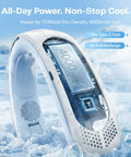 All Day Chill Portable Neck Fan With 14 Hour Battery, 360 Degree Cooling From 4 Turbo Fans, 4000mAh battery