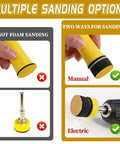 Multiple sanding options for All In One 410 Piece 1 Inch Sanding Disc Kit With Hook And Loop Backing Pads for manual and electric use.