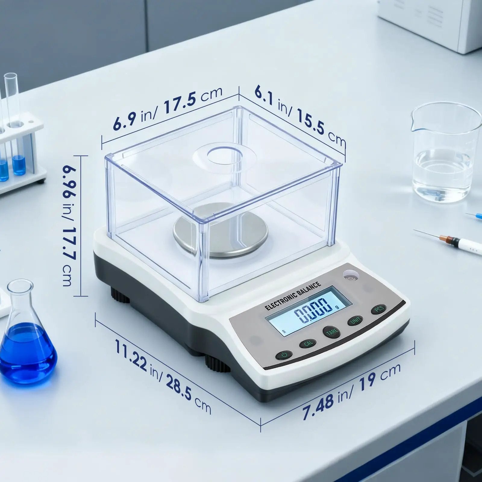 Heavy Duty 500G Lab Scale With 0.001G Readability