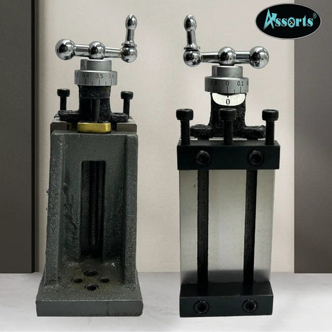 Design Patent Mini Vertical Milling Slide With Base Plate For Direct Mount On 7x14 Mini Lathe, Fixed Type With Clamps