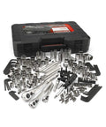 230 Piece SAE And Metric Mechanics Tool Set With Ratchets, Sockets, Wrenches, Hex Bits, Adapters, Pliers, And Storage Case Built Tough In A Durable Polycarbonate Carry Case For Long Lasting Home And Garage Use