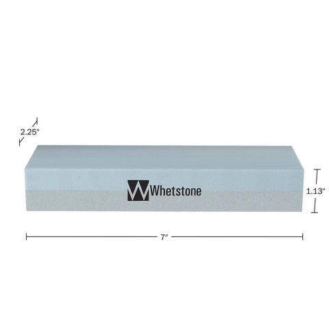 Two Sided Knife Sharpener Stone Dual 400 And 1000 Grit Wet Block dimensions labeled