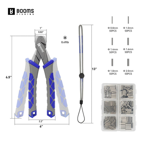 6.5 Inch Crimping Pliers For Single Barrel Crimpers With 300 Sleeves And A Lanyard Included XW41 Built Tough For Pro Grade