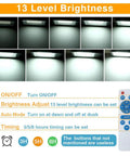 Beast Mode Bright 300W Solar Street Light With Remote Control showing 13 level brightness adjustment and remote buttons