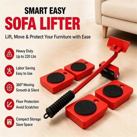 Ditch The Back Pain And Upgrade Your Move Game With This Heavy Duty Steel Sofa Lifter Set That Handles 220 Pounds Easily for moving furniture.
