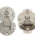 2 Pack Zinc Alloy Folding Table Hinges with Soft Close and Wide Opening Angle Concealed Cabinet Door Hinges for Furniture