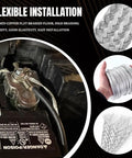 Flexible installation with tinned copper flat braided ground straps for reliable connectivity in automotive setups.