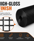 Built Like A Brick 1/2 Inch Hardware Cloth Tough As Nails Chicken Wire Fencing Roll showing high-gloss finish and clean square openings.