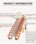Electric Attic Stair Pull Down Ceiling Ladder Titanium Magnesium Alloy Folding Loft Step Telescopic Extension Access With Smooth Operation And Dang Sturdy Heavy Duty Frame showing components and features of the ladder.