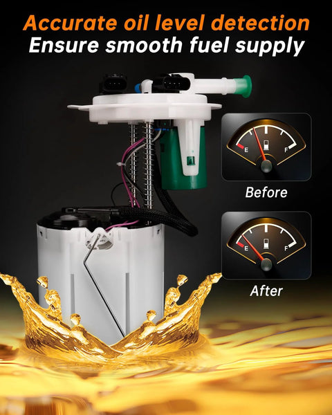 Direct Fit Electric Fuel Pump Module Assembly For 2009-2017 Buick Enclave, 2009-2017 GMC Acadia, 2009-2017 Chevy Traverse, And 2009-2010 Saturn Outlook 3.6L V6 Easy Install Replacement OE E3790M SP6657M shown with fuel indicators