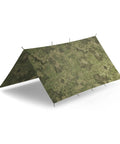 Supertarp Tarp Shelter In Pencott Wildwood Camo, Waterproof Ripstop Overland Camping Gear For Serious Weather A-frame setup