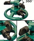 360 Degree Automatic Rotating Sprinkler With 3 Nozzles Easy Setup for Lawn Yard and Garden