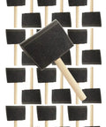 4 Inch Foam Brush Set 24 Pack Poly Foam Brushes With Wooden Handles For Touch Ups, Crafts, Painting, Staining And Varnish