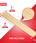 8 Inch Wood Shims For Leveling Pro Pack 120 Count Wedges For Toilets Tables Doors And Furniture Levelers product detail view