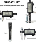 4 measurement modes of 6 Inch Electronic Digital Caliper With Stainless Steel Build And Extra Large LCD Screen, versatile usage
