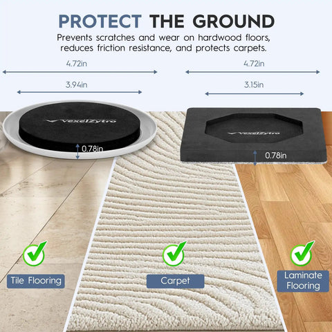 Heavy Duty Furniture Lifter Tool Effortlessly Move Sofas Fridges And Washing Machines Save 80% Effort Smooth Gliding Jack on carpet and tile flooring.