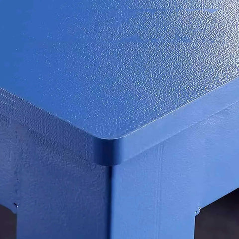 Close-up view of Heavy Duty All Steel Workbench With Two Lockable Drawers And Open Shelves Rock Solid Garage Workstation surface.
