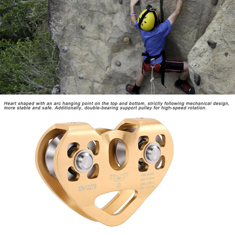 Zip Line Pulley Kit 30kN Tandem Speed Dual Trolley Beefy Heavy Duty Gear with aluminum housing and stainless bearings