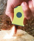Person using Sparkie Firestarter With Built In Carbide Striker And Spring Loaded Flint Bar For Backpacking Hunting Camping Emergencies