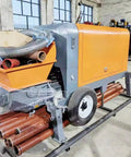 Heavy Duty Concrete Transfer Pump For Construction Sites Built Tough To Move Slurry Fast With Gate Valve, Delivery Equipment, And Custom Pipeline Extensions For Logistics Parks And Warehouse Projects Pro Grade with hoses