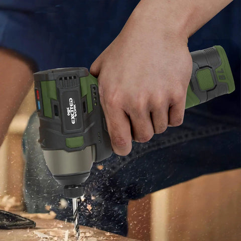 17V Brushless Cordless Impact Driver Set With 140Nm Torque, 3 Speed Modes, Dual 1500mAh Batteries, LED Work Light