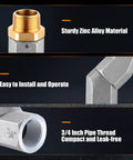 Six Pack Three Quarter Inch Fuel Hose Swivel Connector NPT Zinc Alloy 360 Degree Rotating Fuel Nozzle Adapter For Multi Planes Applications For Easy Installation, 3/4-inch threaded zinc alloy connector