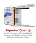 Top Tier Full Access Bi Fold Door Hardware Set Rock Solid Build detail of housing assembly with hinge and instructions.