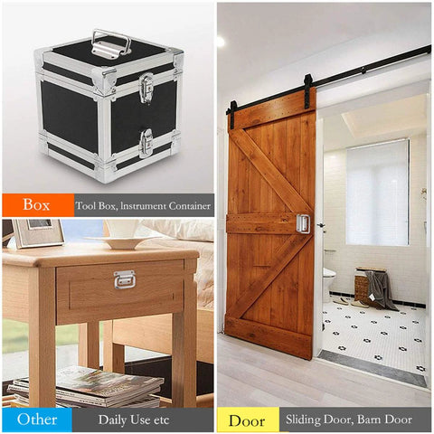 Set Of 2 4 Inch Thickened Foldable Pull Ring Handles 304 Stainless Steel Satin Finish For Boat Hatch Latch Cabinet displayed with furniture and door applications.