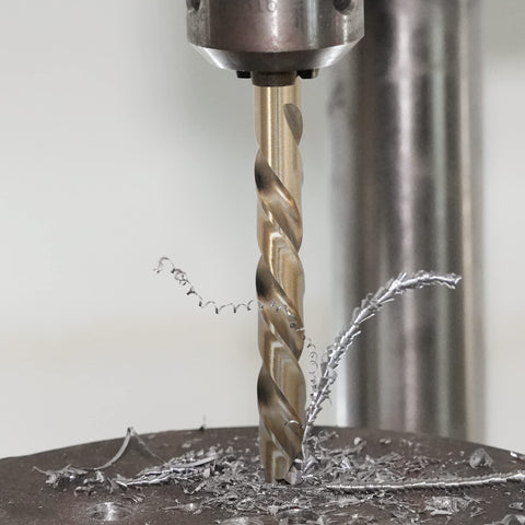 One Quarter Inch Cobalt Drill Bits M35 HSS 135 Degree Tip Jobber Length Twist Drill Bit Set For Hard Metal drilling into steel