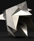 Geometric metal sculpture made with Beginner Welding Practice Kit With 201 Stainless Steel Coupons For TIG MIG Arc Stick Training