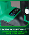 Close-up of switch on 18V MultiVolt Brushless Compact Cordless Brad Nailer Kit with 2.0Ah Battery for mode selection