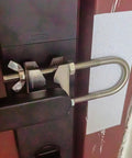 Portable Travel Door Lock Heavy Duty Security Lock For Outward Opening Doors Adjustable Stainless Steel Safety Device