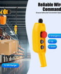 Heavy Duty Electric Chain Hoist 1 Ton Load Capacity 2200 Lbs With 1300W Copper Motor control panel with emergency stop and operation buttons.