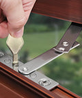 Using Heavy Duty Die Cast Metal Release Key That Works Like A Champ For Detachable Window Restrictor Stays and Replacement Hardware Tools.