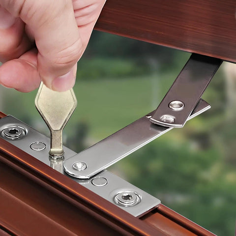 Using Heavy Duty Die Cast Metal Release Key That Works Like A Champ For Detachable Window Restrictor Stays and Replacement Hardware Tools.