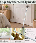 Heavy Duty 3 In 1 Door Security Bar With High Strength Steel And Anti Slip Rotating Base built to last for home safety, shown in use