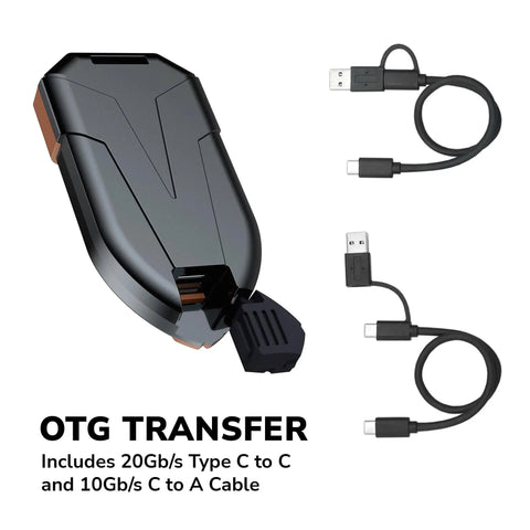 External 4TB SSD Portable Drive With USB 3.2 Gen 2x2 Type C OTG Support Rugged IP67 cables included