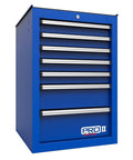 Fourteen And A Half Inch Pro II 7 Drawer Side Cabinet In Blue With Industrial Strength Construction And Durable Powder Coat Finish Removable Dividers Full Extension Drawers For Workshop Or Garage Organization